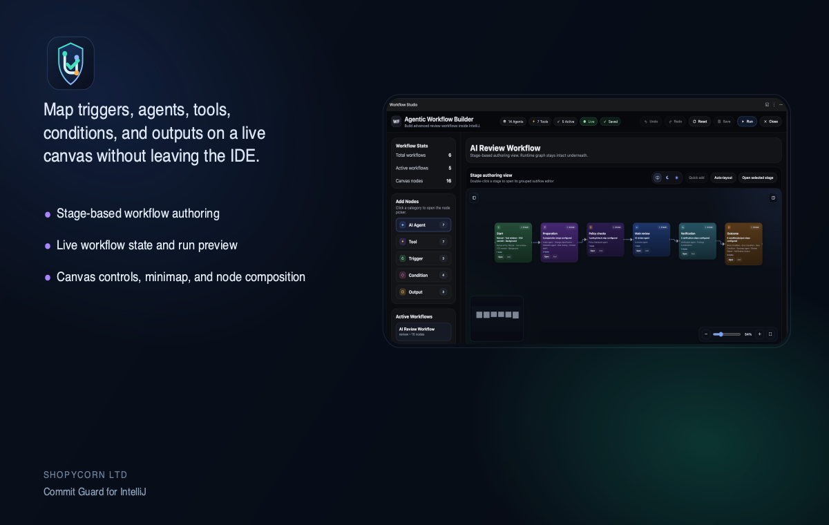 Commit Guard workflow studio